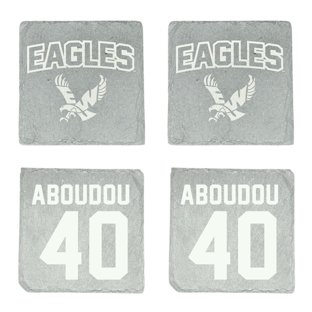 Eastern Washington University Football Stone Coaster (4 Pack)  - #40 Amdane Aboudou
