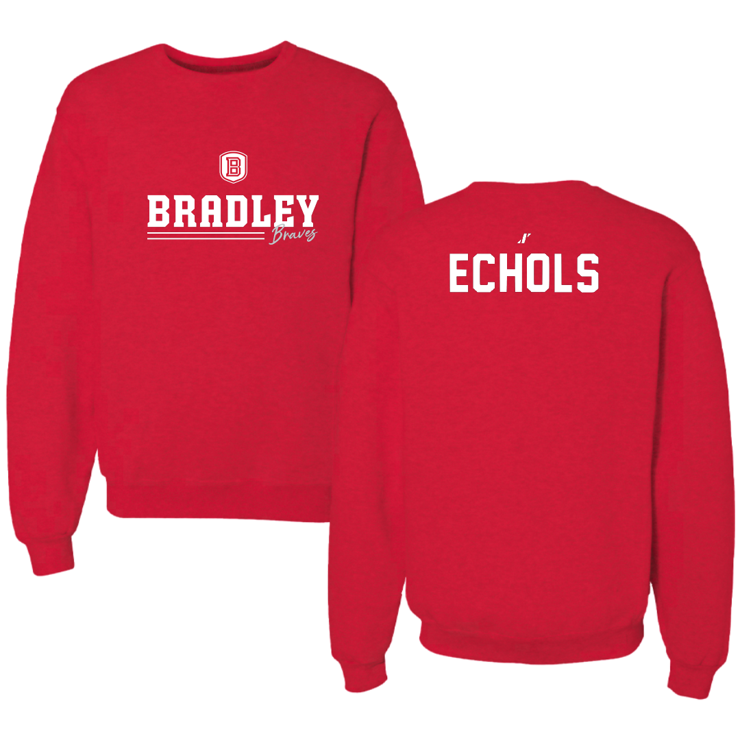Bradley University TF and XC Red General Crewneck - Angelo Echols