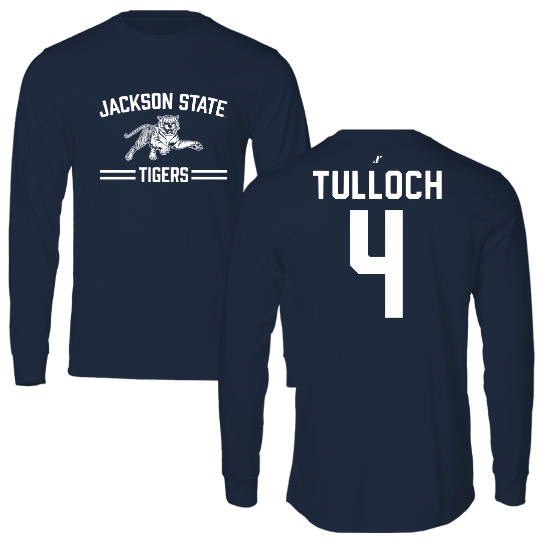 Jackson State University Soccer Navy General Long Sleeve - #4 Kiana Tulloch