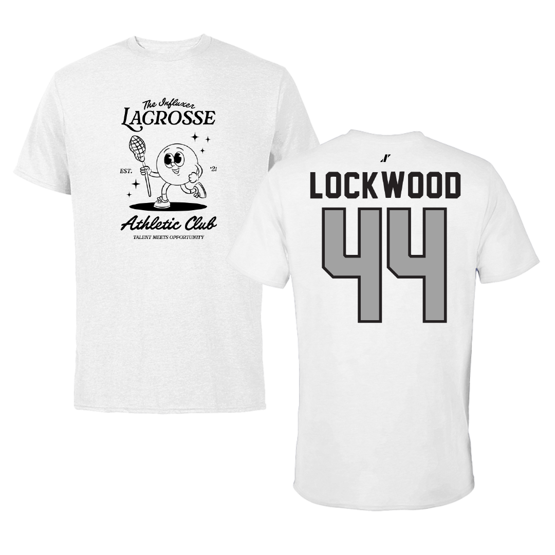 Lacrosse White Influxer Athletic Club Tee - #44 Zoe Lockwood