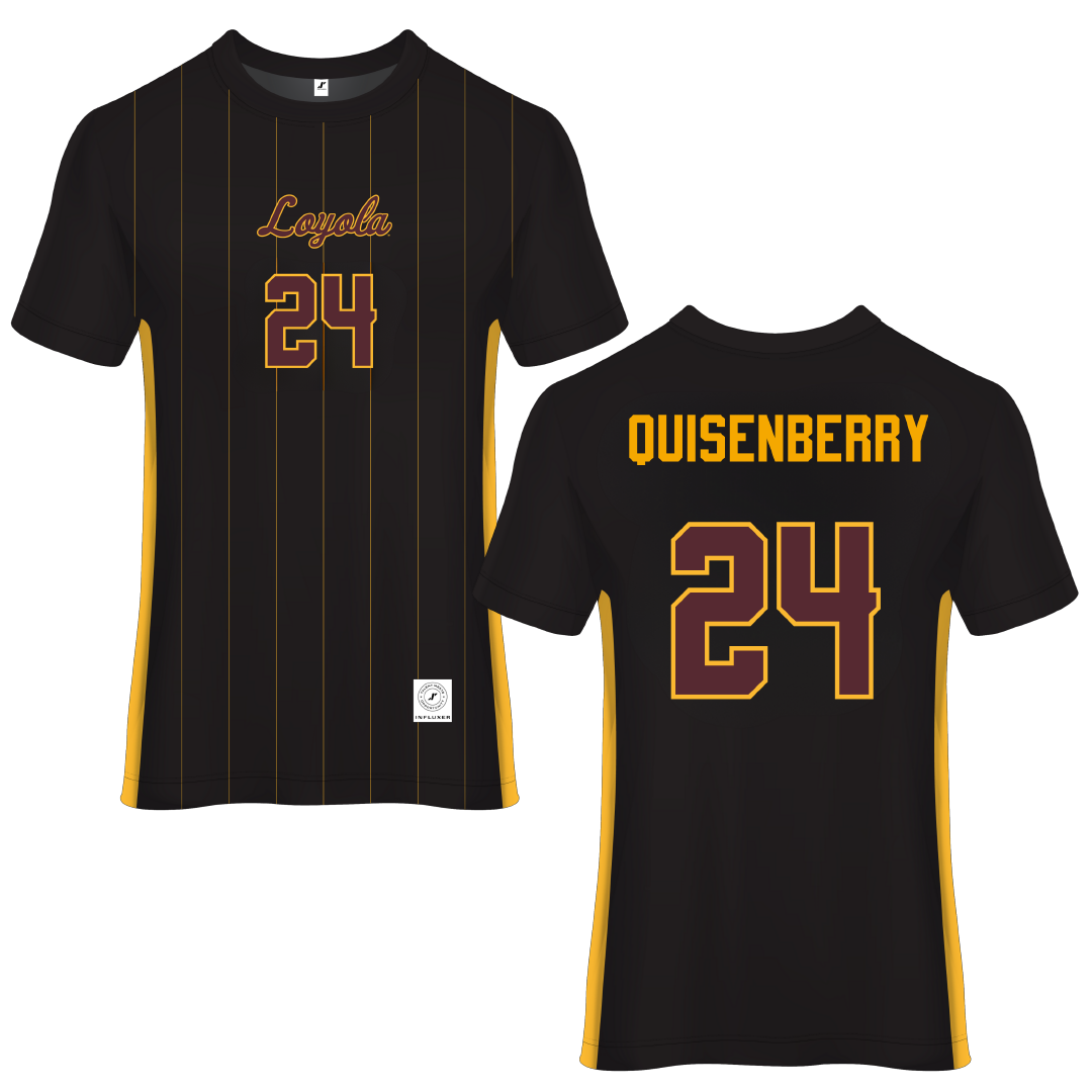 Loyola University-Chicago Black Soccer Jersey - #24 Chris Quisenberry