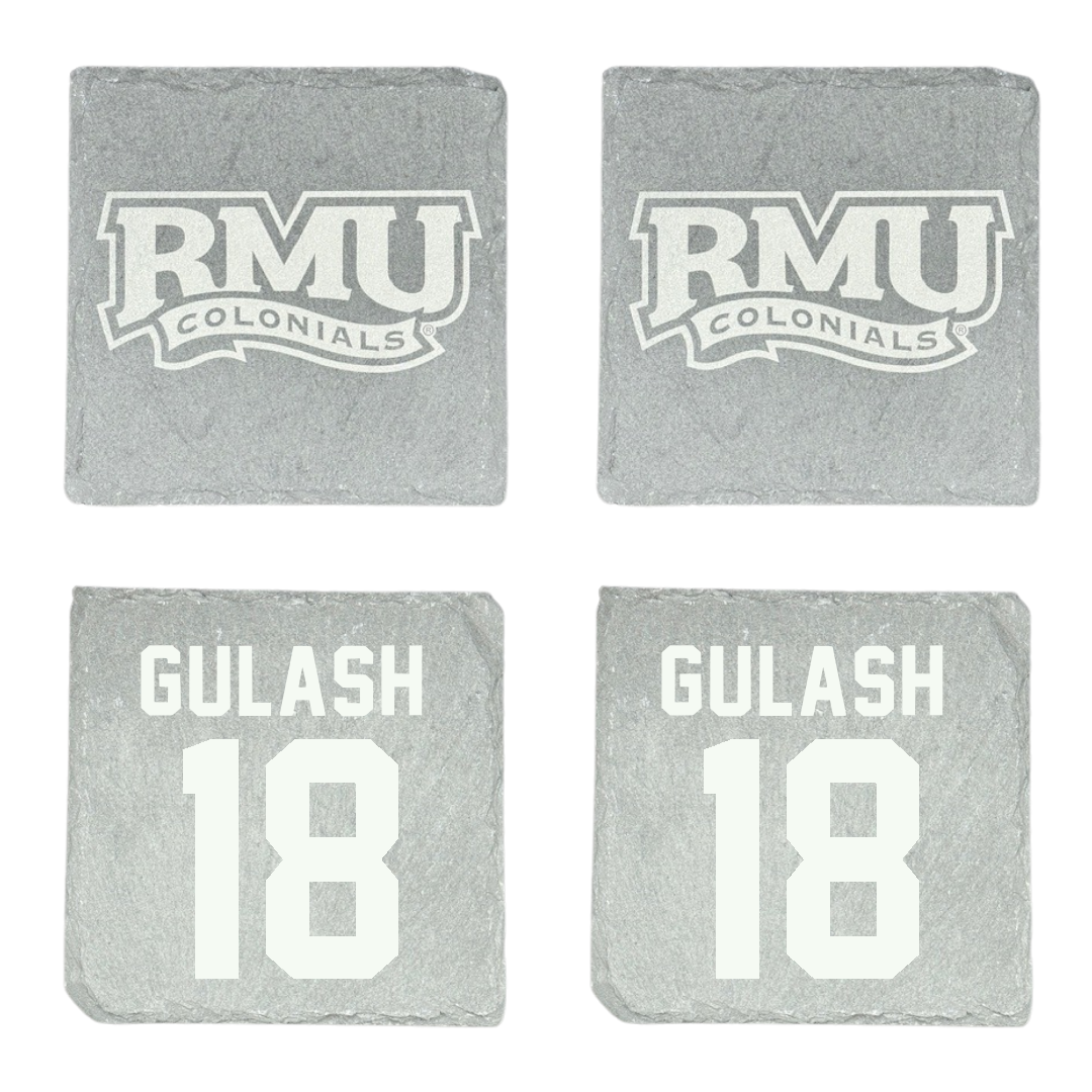 Robert Morris University Ice Hockey Stone Coaster (4 Pack)  - #18 Gavin Gulash