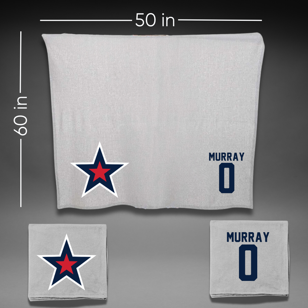 Robert Morris University Soccer Gray Blanket - #0 Brenna Murray