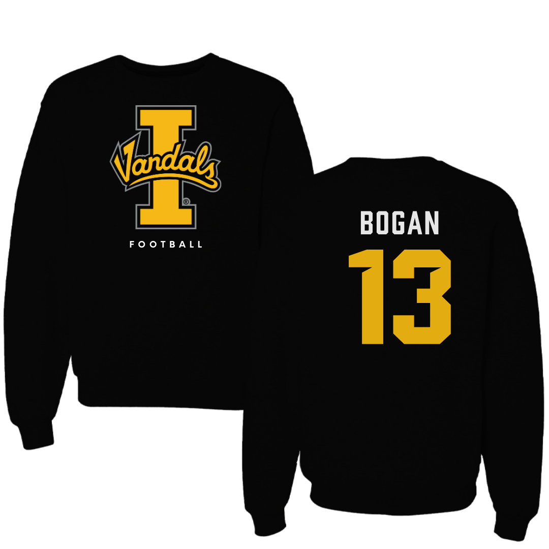 University of Idaho Football Black Crewneck - #13 Chance Bogan