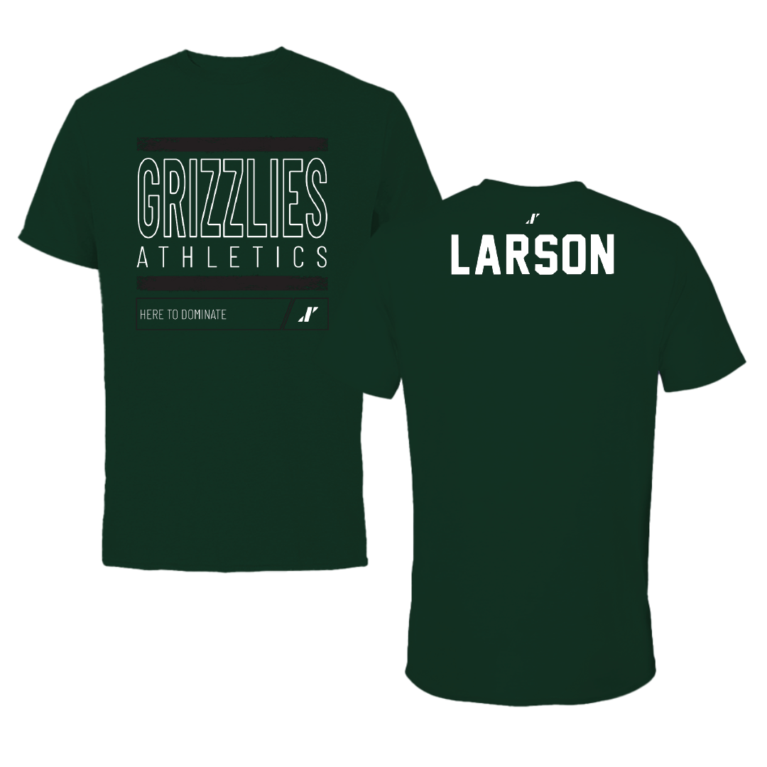 Adams State University Swimming & Diving Forest Green Dominate Tee - Kennedy Larson