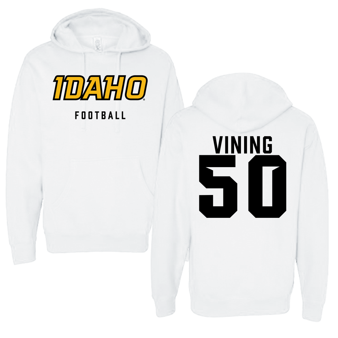 University of Idaho Football White Idaho Hoodie - #50 Layton Vining