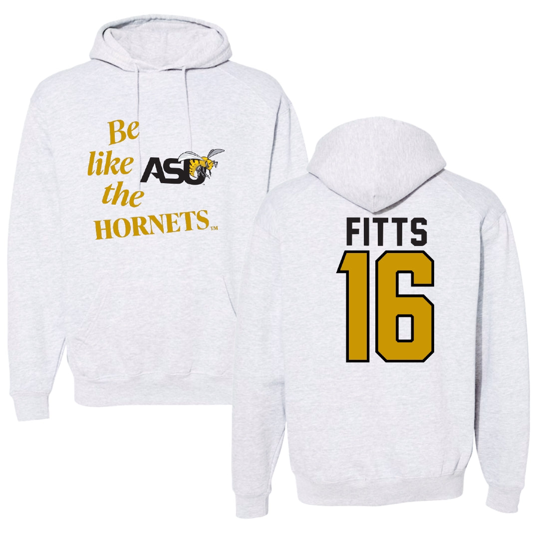 Alabama State University Football Light Gray Be Like Us Hoodie - #16 Adrian Fitts