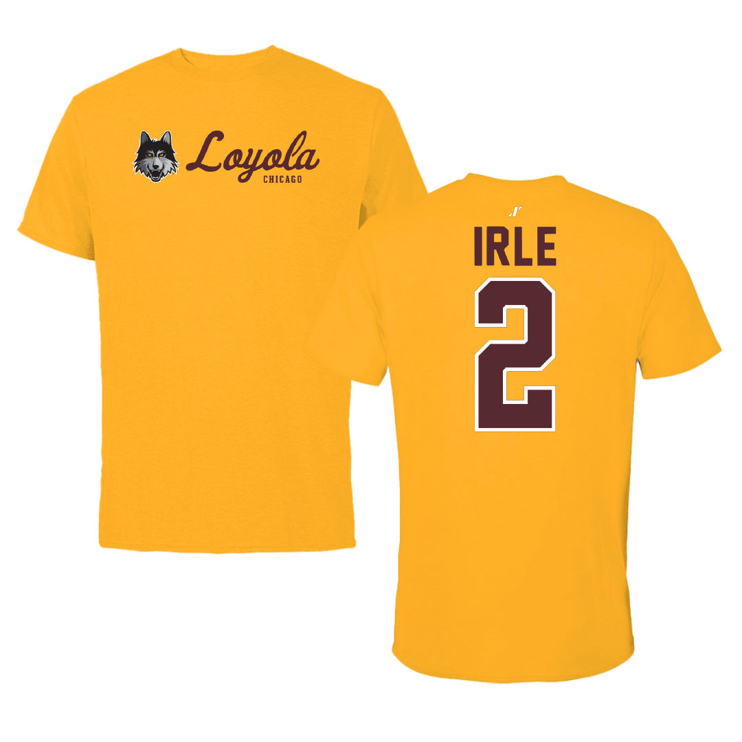 Loyola University-Chicago Soccer Gold General Performance Tee - #2 Emma Irle