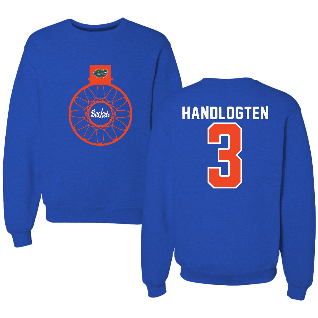 University of Florida Basketball Blue Buckets Crewneck - #3 Micah Handlogten