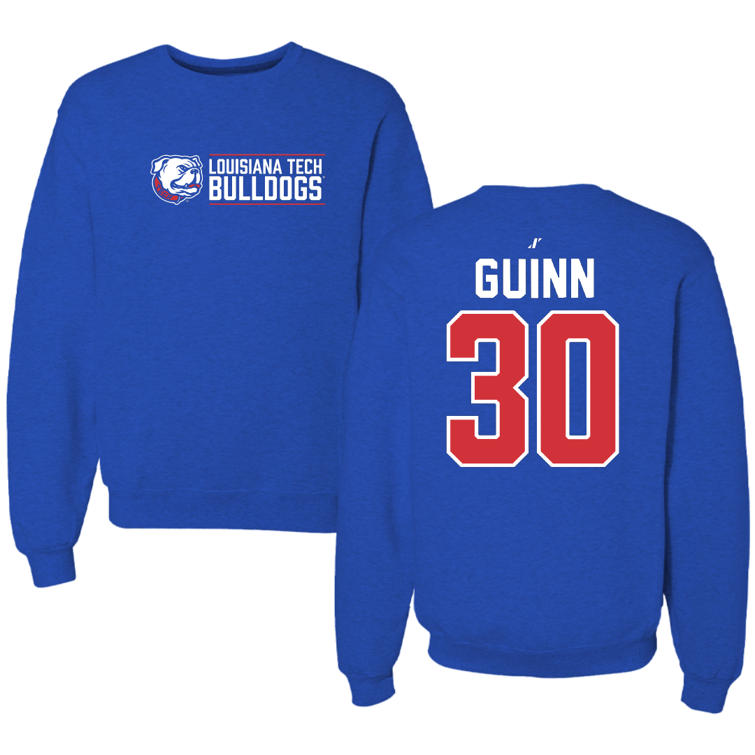 Louisiana Tech University Baseball Blue General Crewneck - #30 Hutson Guinn