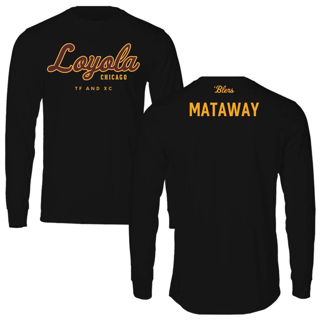 Loyola University-Chicago TF and XC Black Performance Long Sleeve - Lily Mataway