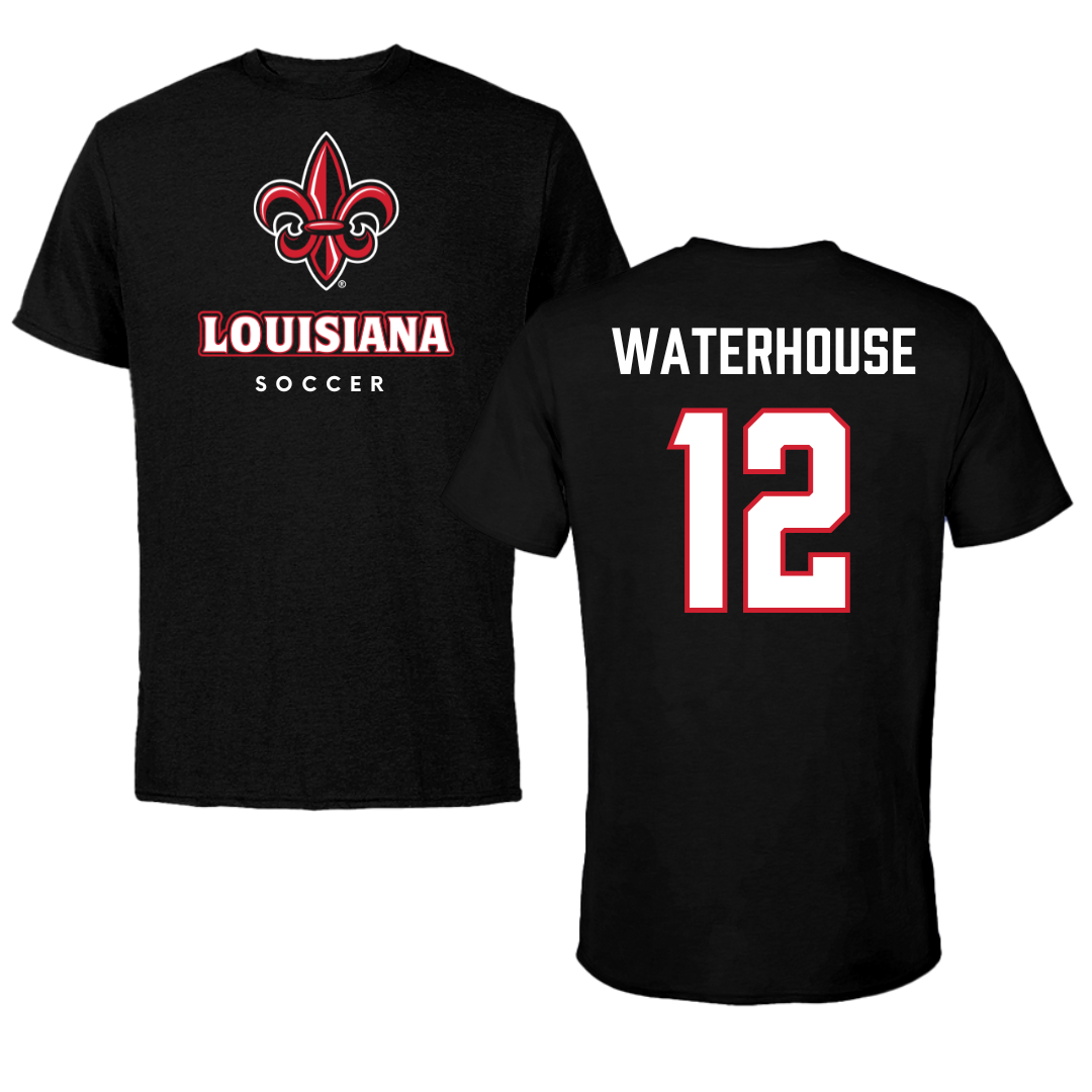 University of Louisiana at Lafayette Soccer Black Performance Tee - #12 Hailly Waterhouse