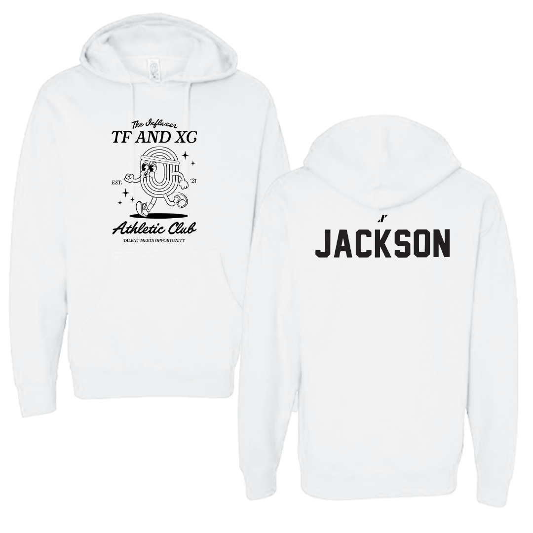 TF and XC White Influxer Athletic Club Hoodie - Maykayla Jackson