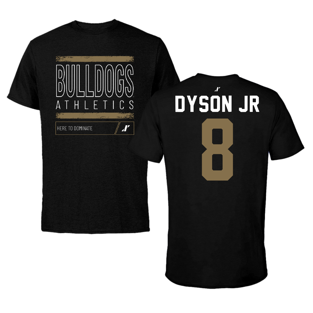 Bryant University Football Black Dominate Tee - #8 Kenny Dyson Jr