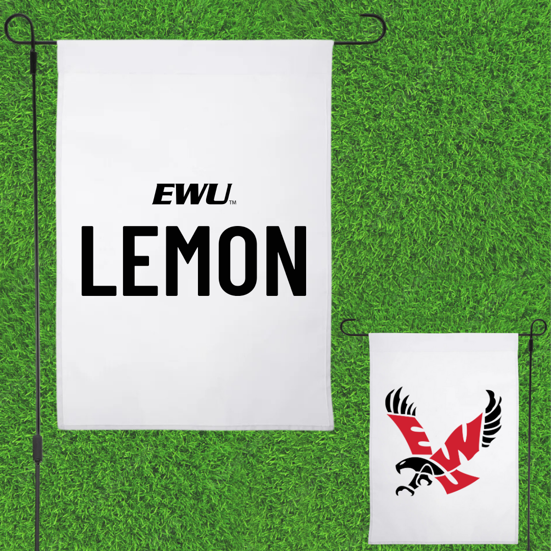 Eastern Washington University TF and XC White Garden Flag - Marcus Lemon