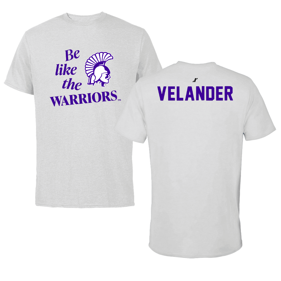 Winona State University Tennis Light Gray Be Like Us Tee - Kate Velander