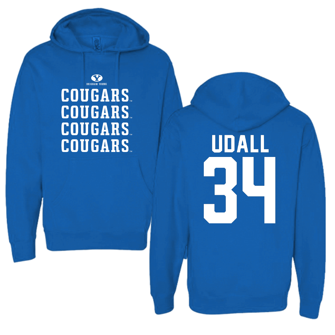 Brigham Young University Softball Blue General Hoodie - #34 Madison Udall