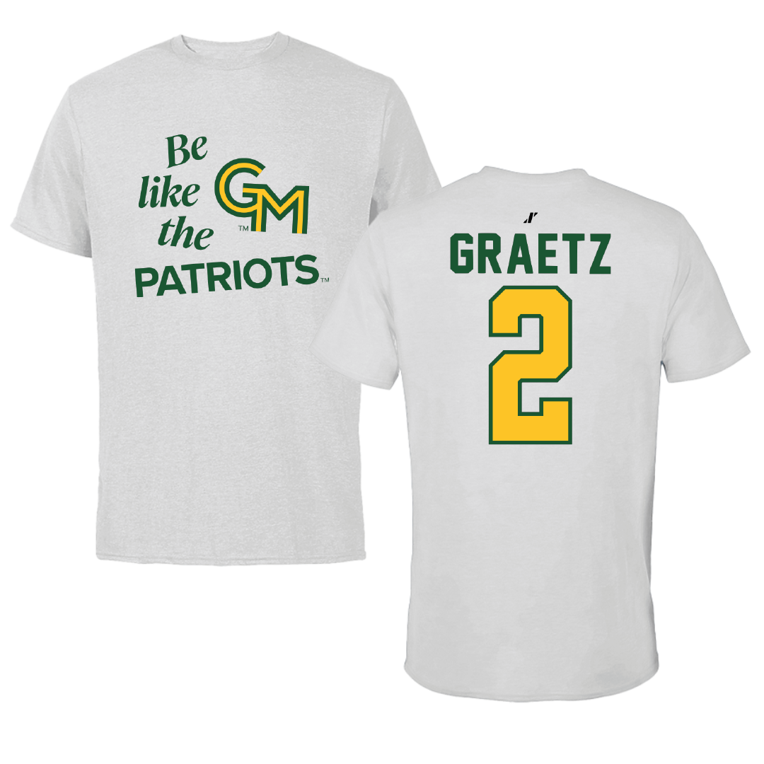 George Mason University Volleyball Light Gray Be Like Us Performance Tee - #2 Haley Graetz