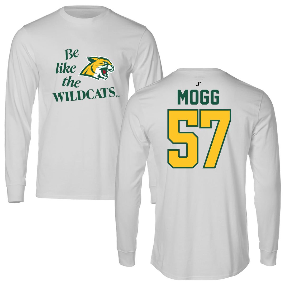 Northern Michigan University Football Light Gray Be Like Us Long Sleeve - #57 Logan Mogg