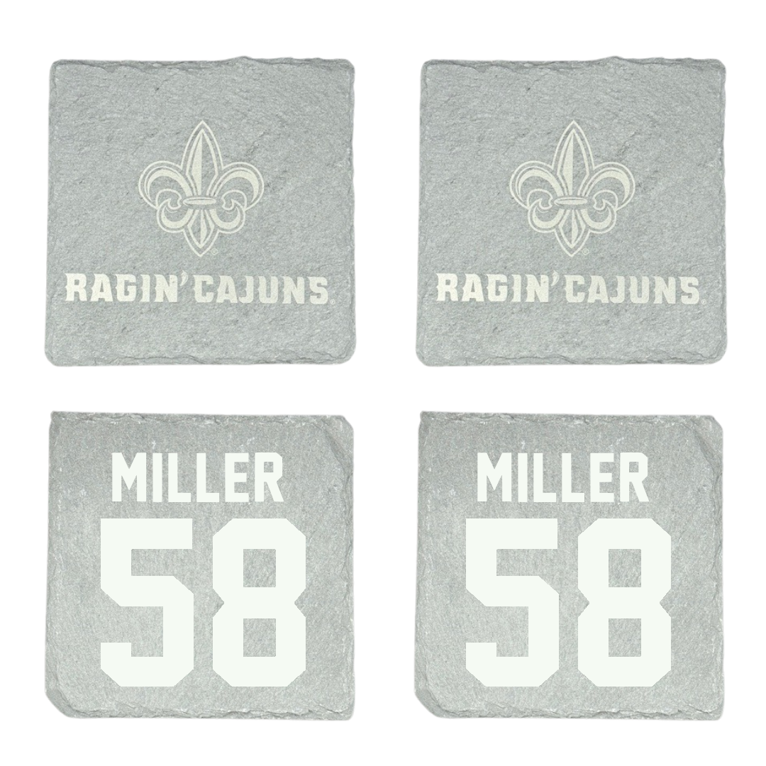 University of Louisiana at Lafayette Football Stone Coaster (4 Pack)  - #58 Grant Miller