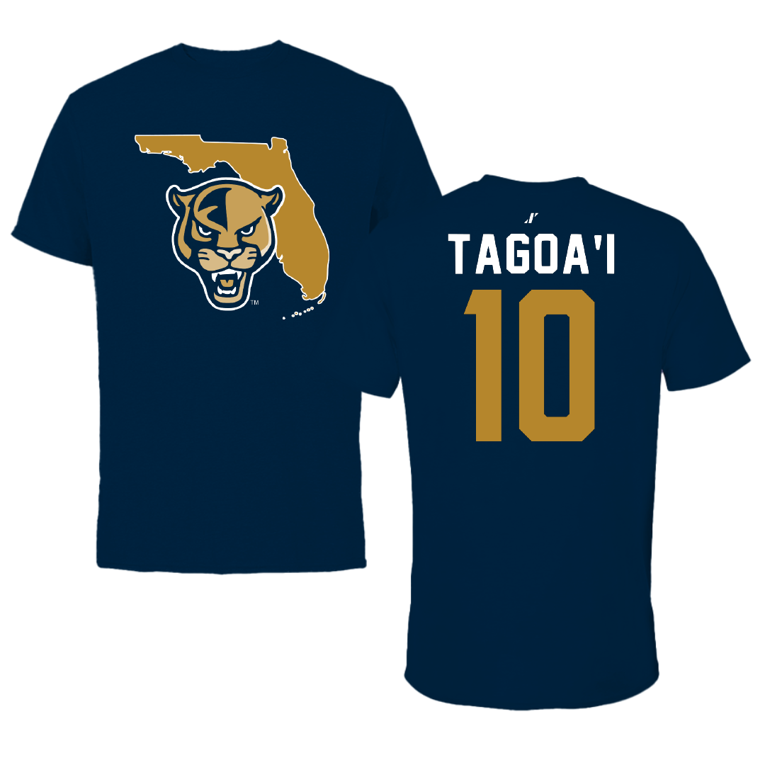 Florida International University Volleyball Navy State Tee - #10 Gianna Tagoa'i