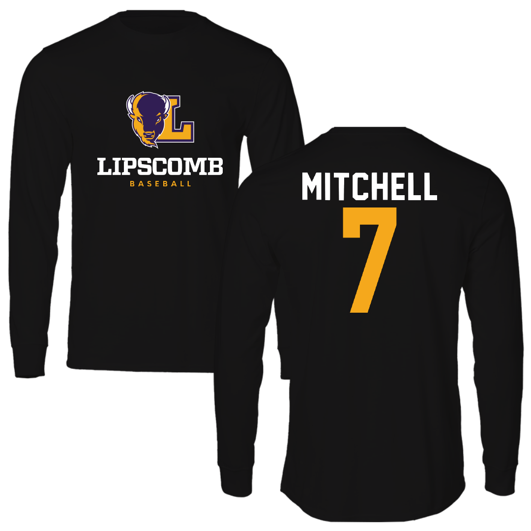 Lipscomb University Baseball Black Long Sleeve - #7 Joey Mitchell