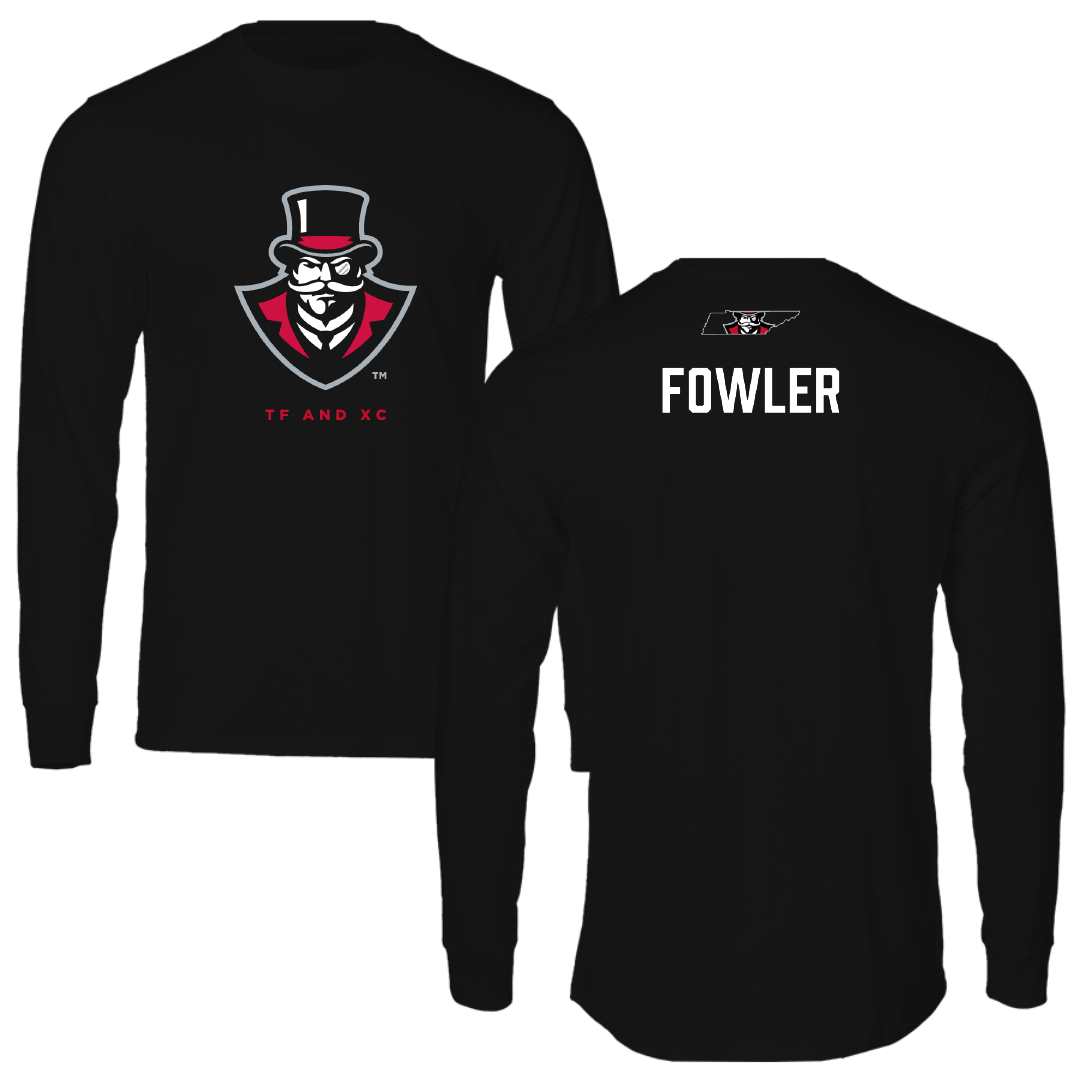 Austin Peay State University TF and XC Black Mascot Performance Long Sleeve - Jackson Fowler