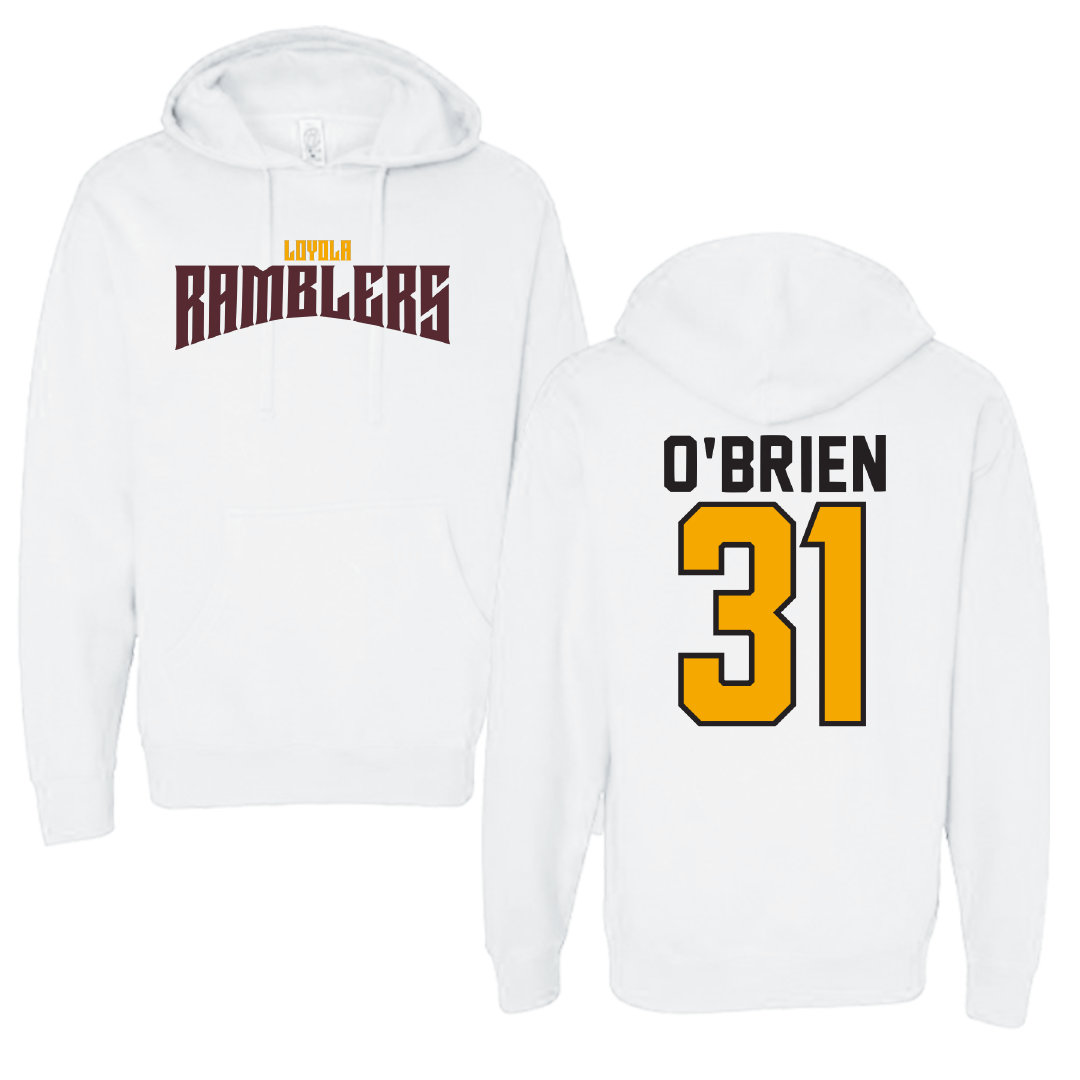 Loyola University-Chicago Volleyball White Classic Hoodie - #31 Gavin O’Brien