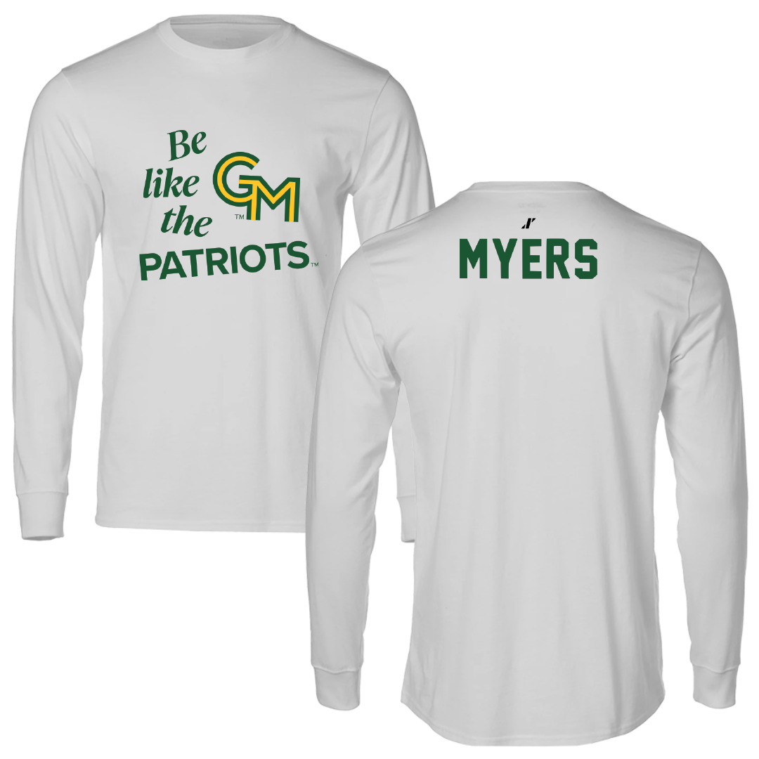 George Mason University TF and XC Light Gray Be Like Us Long Sleeve - Brody Myers