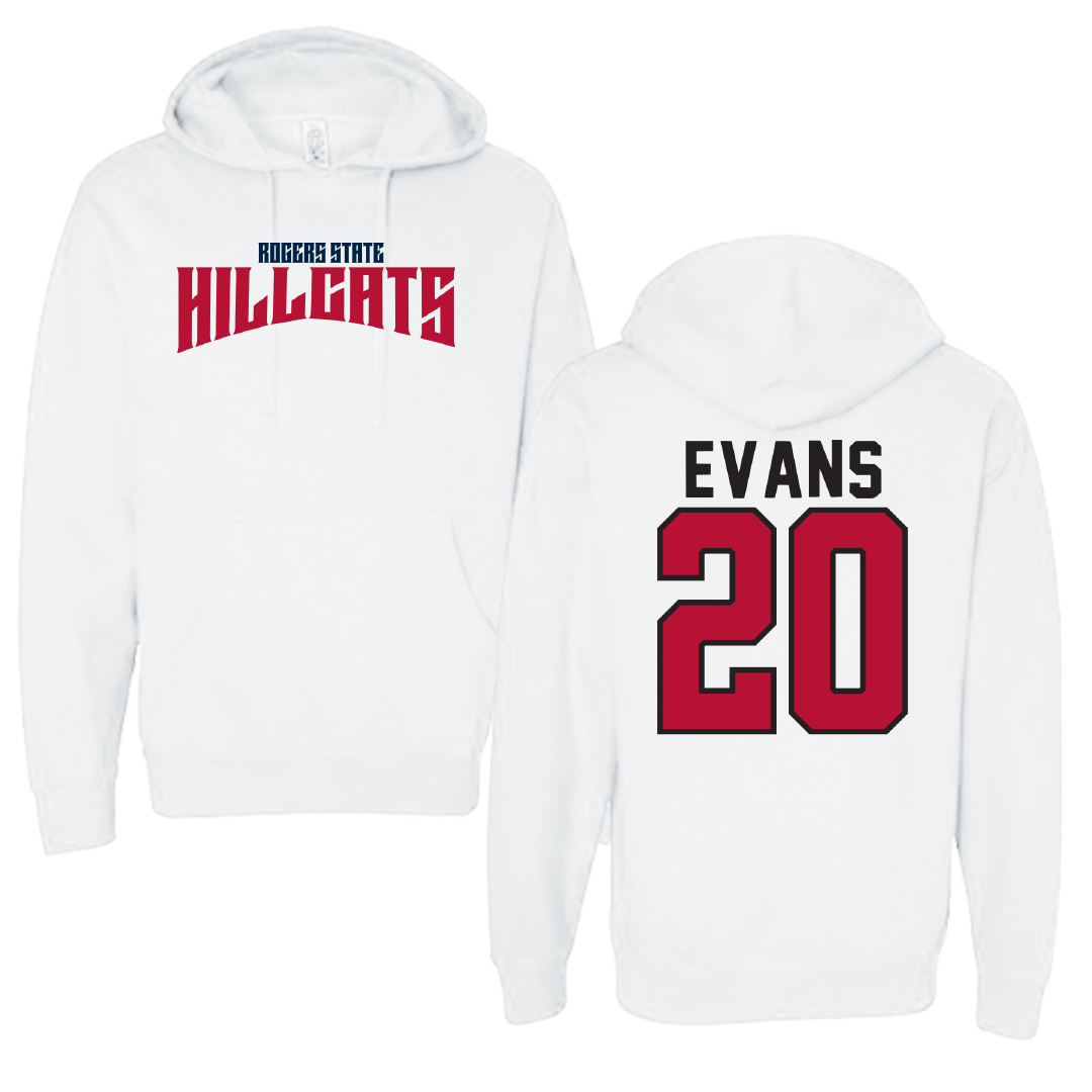 Rogers State University Softball White Classic Hoodie - #20 Savannah Evans