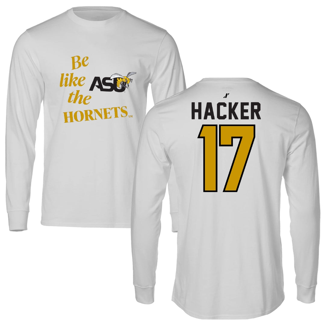 Alabama State University Soccer Light Gray Be Like Us Performance Long Sleeve - #17 McKinley Hacker