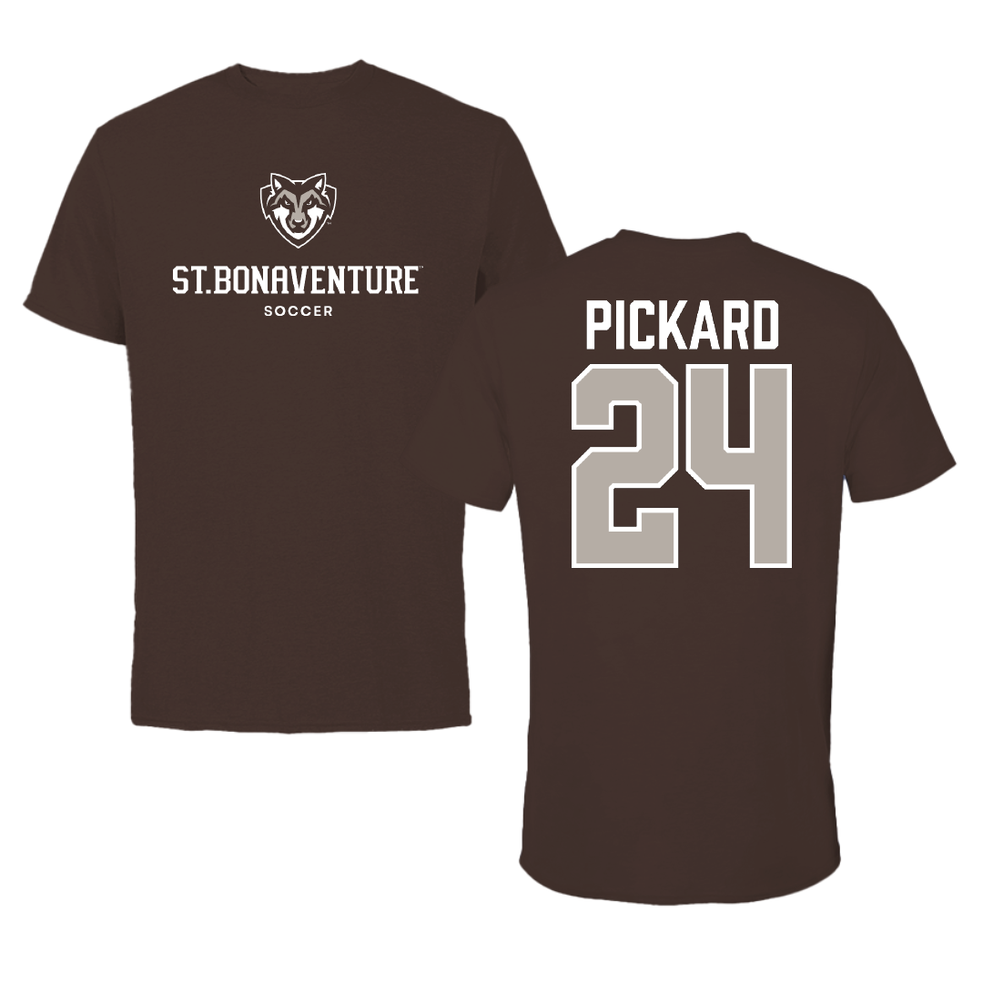 St. Bonaventure University Soccer Brown Bonnies Tee - #24 Kristin Pickard