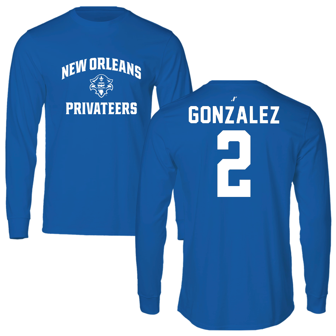 University of New Orleans Beach Volleyball Blue General Performance Long Sleeve - #2 Stephanie Gonzalez