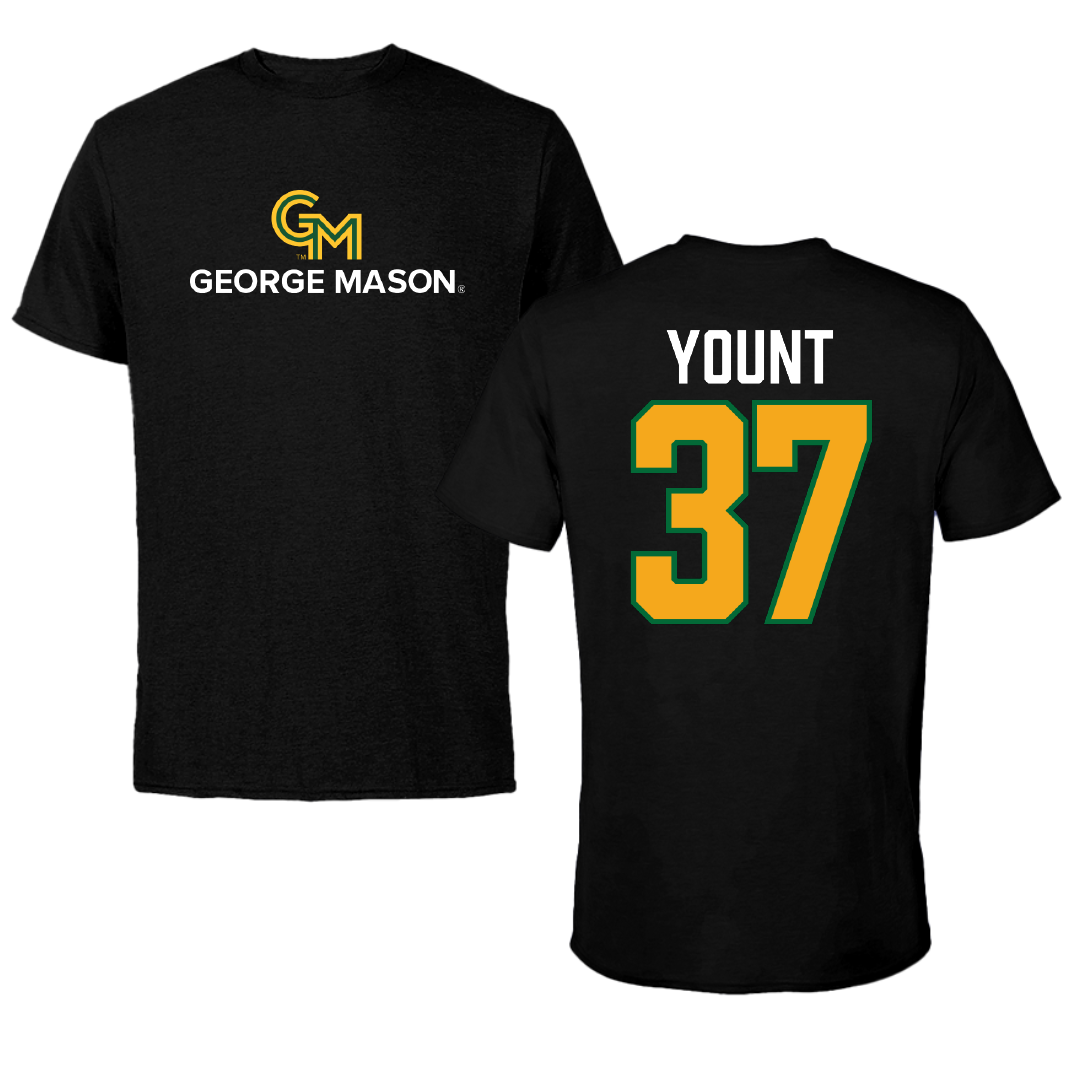 George Mason University Baseball Black Tee - #37 Britt Yount