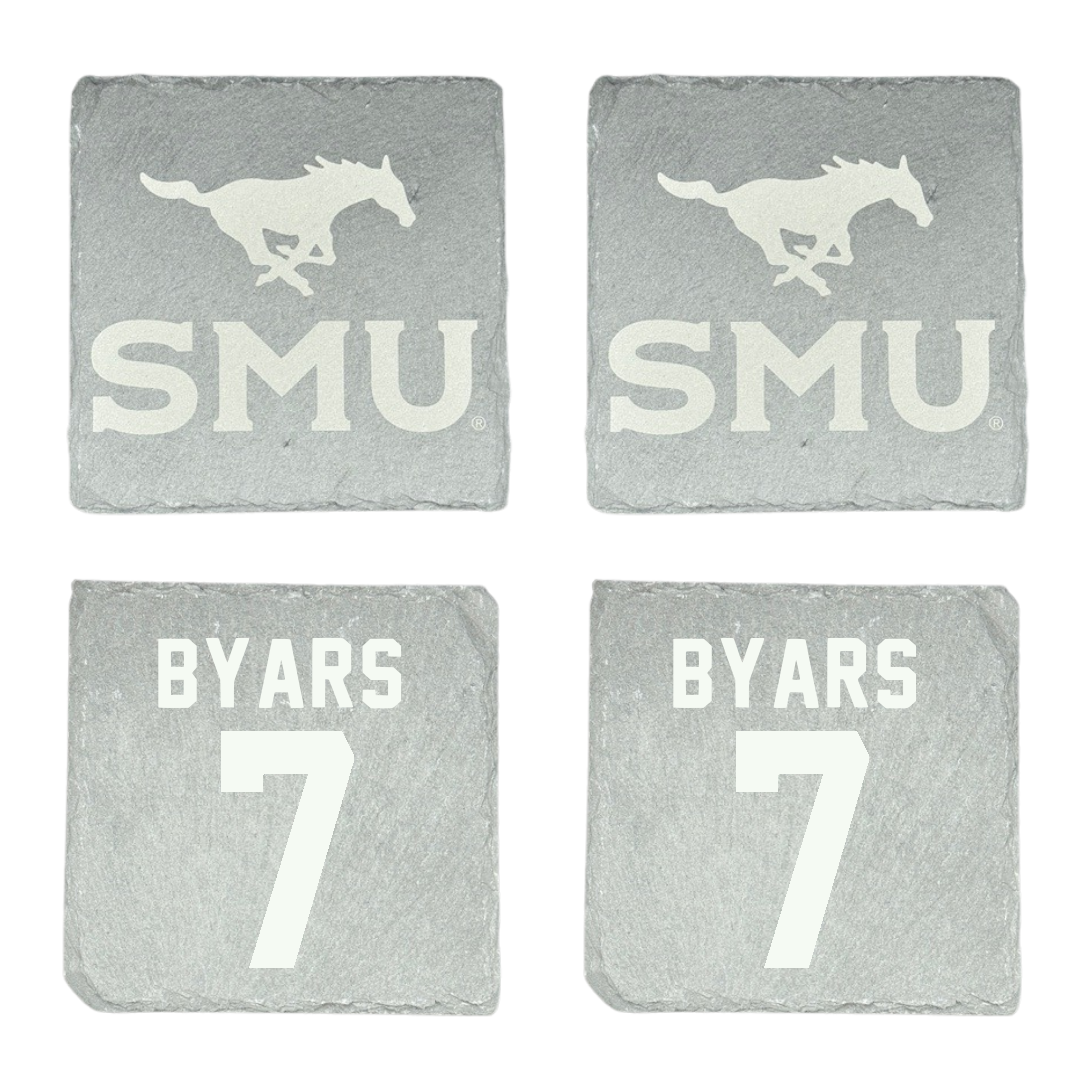Southern Methodist University Soccer Stone Coaster (4 Pack)  - #7 Truth Byars