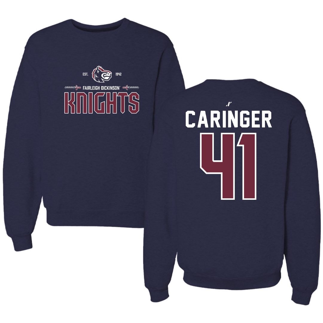 Fairleigh Dickinson University-Metropolitan Campus Softball Navy General Crewneck - #41 Finley Caringer