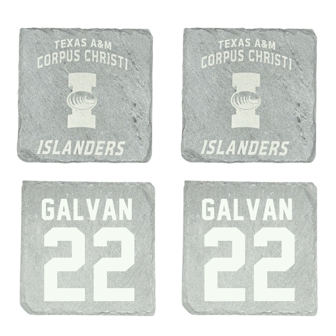 Texas A&M University-Corpus Christi Softball Stone Coaster (4 Pack)  - #22 Siarah Galvan