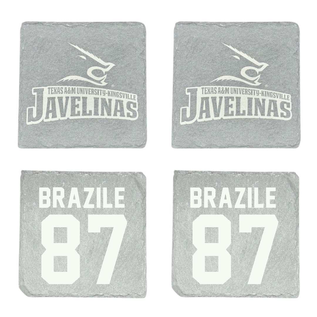 Texas A&M University-Kingsville Football Stone Coaster (4 Pack)  - #87 Vance Brazile