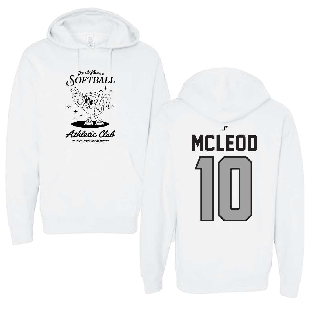 Softball White Influxer Athletic Club Hoodie - #10 Paige McLeod