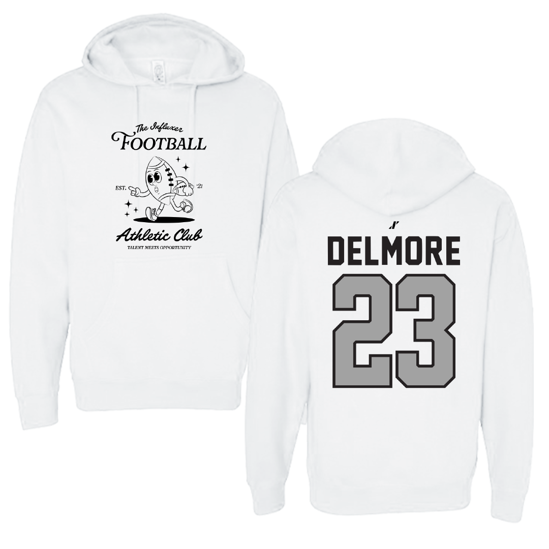 Football White Influxer Athletic Club Hoodie - #23 DJ Delmore