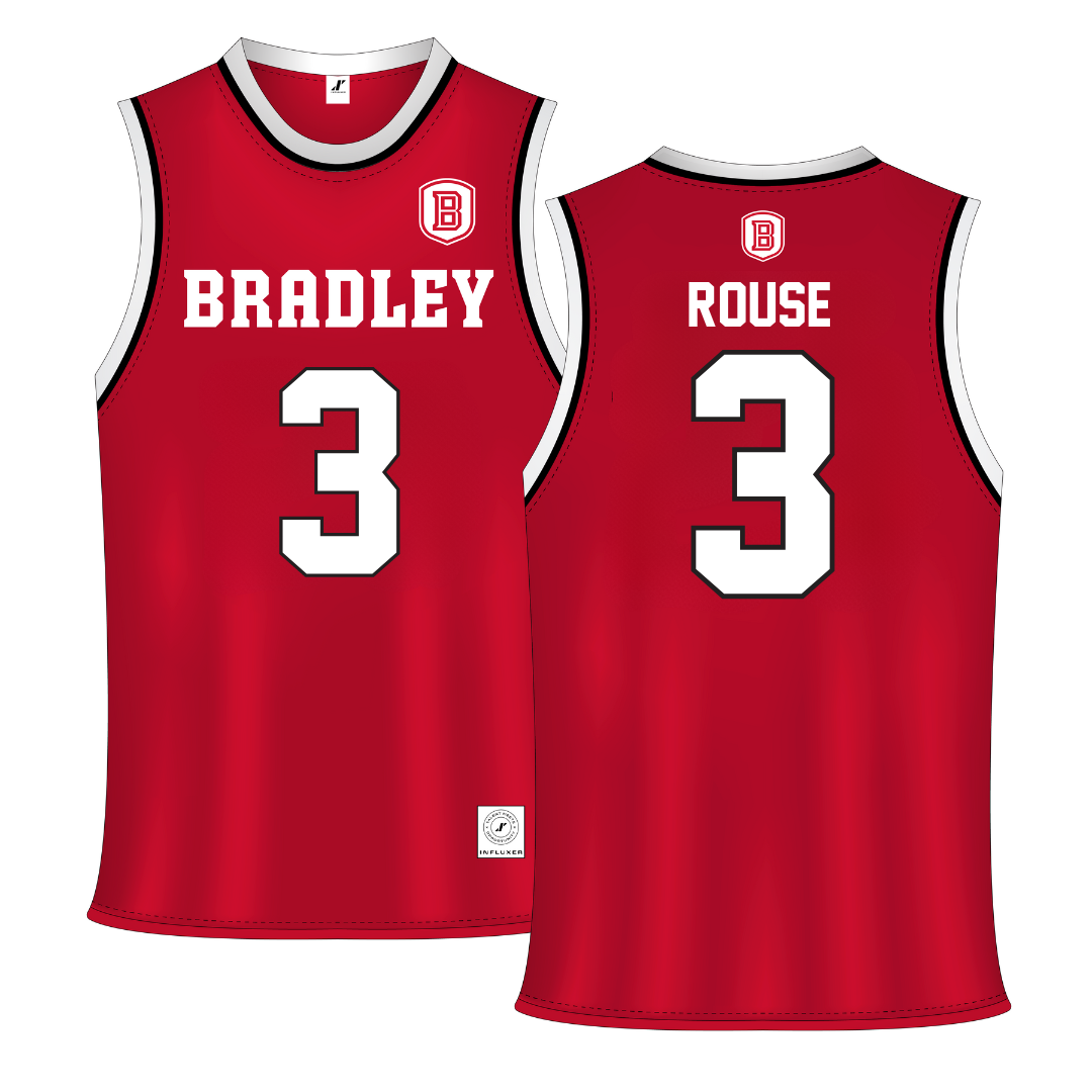 Bradley University Red Basketball Jersey - #3 Alex Rouse