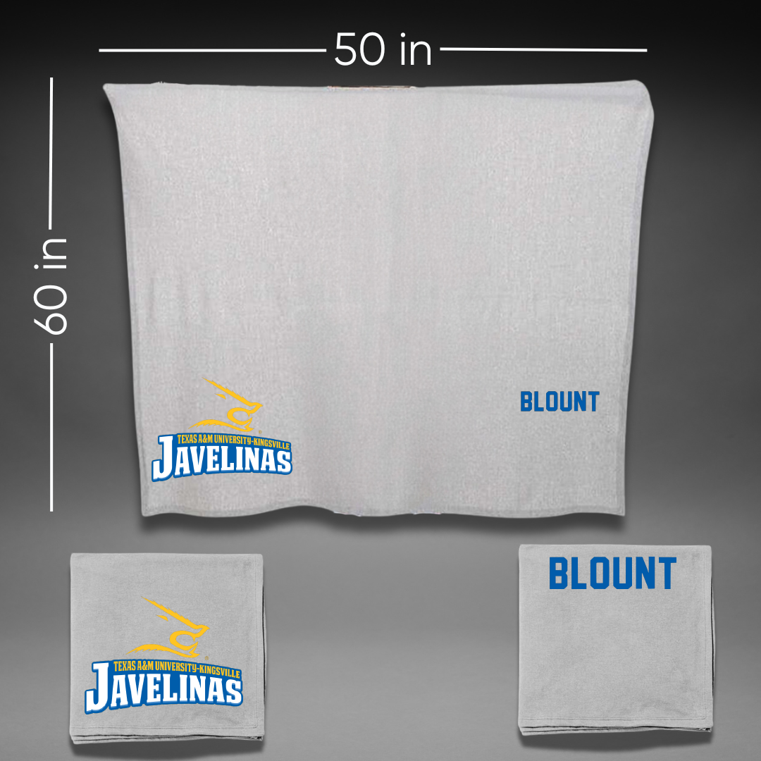 Texas A&M University-Kingsville Tennis Gray Javelinas Blanket - Kaitlin Blount