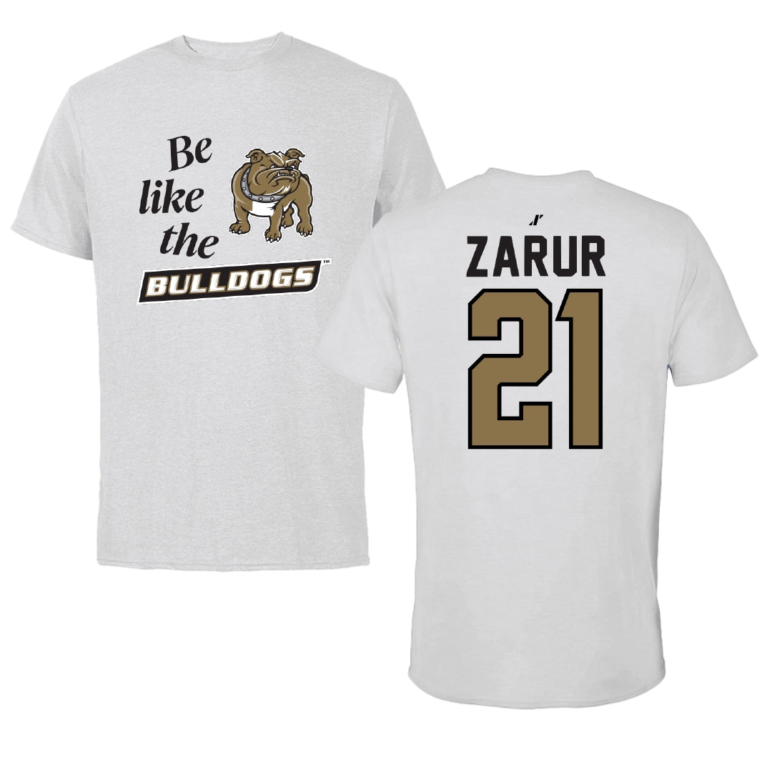 Bryant University Football Light Gray Be Like Us Tee - #21 Antonio Zarur