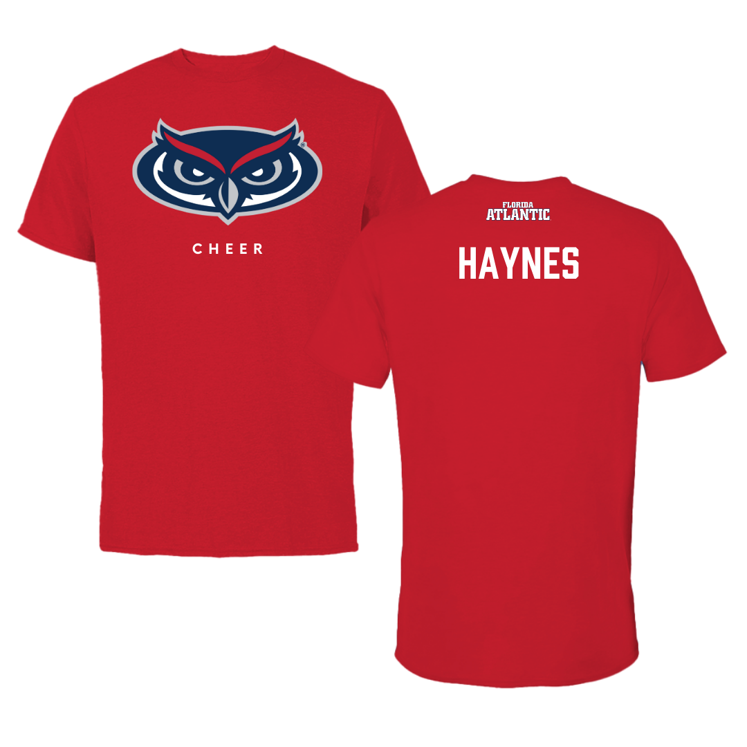 Florida Atlantic University Cheer Red Jersey Tee - Trista Haynes