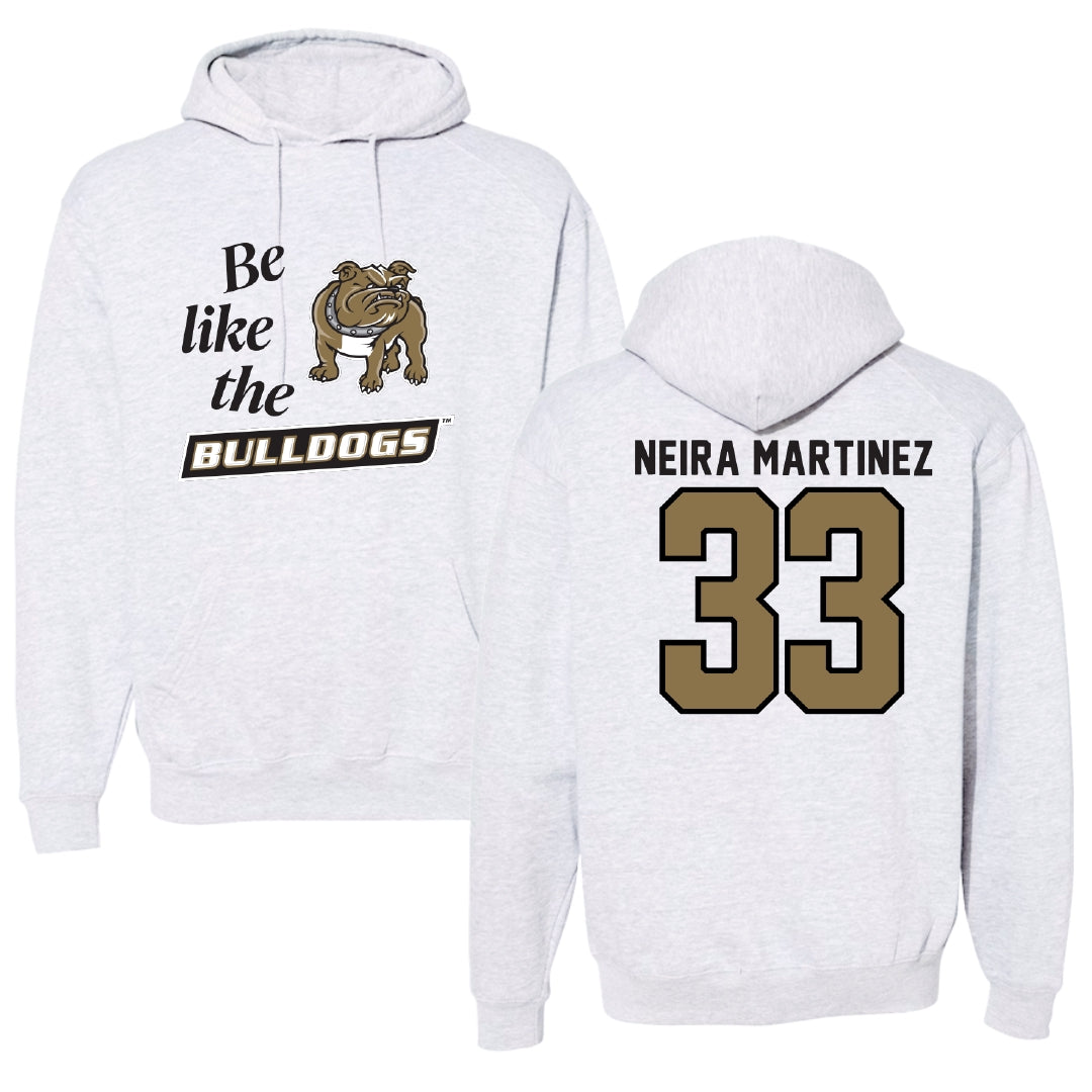 Bryant University Basketball Light Gray Be Like Us Hoodie - #33 Marta Neira Martinez