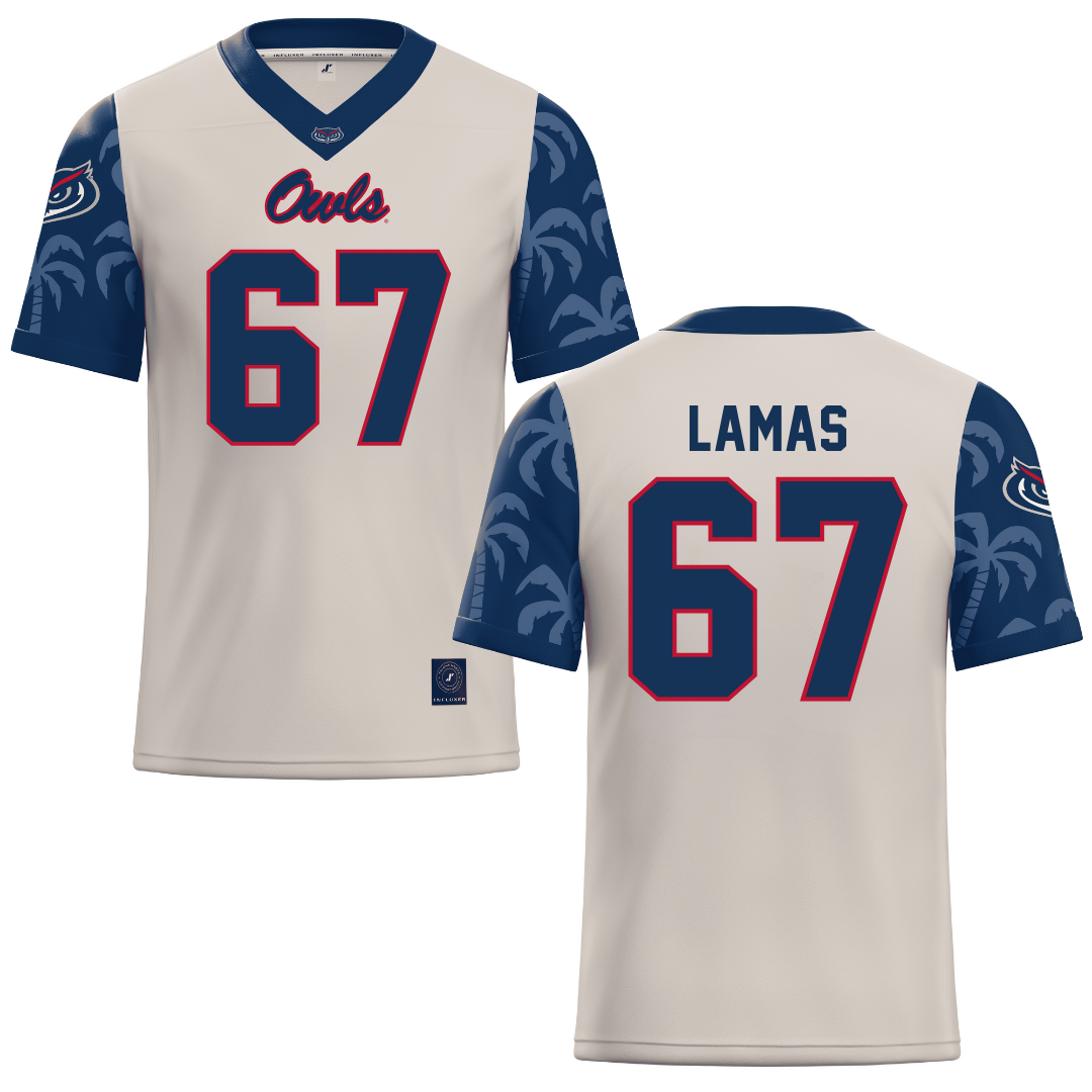 Florida Atlantic University Sand Football Jersey - #67 Andre Lamas