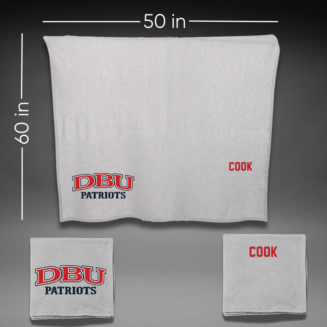 Dallas Baptist University Cheer Gray Blanket - Janae Cook