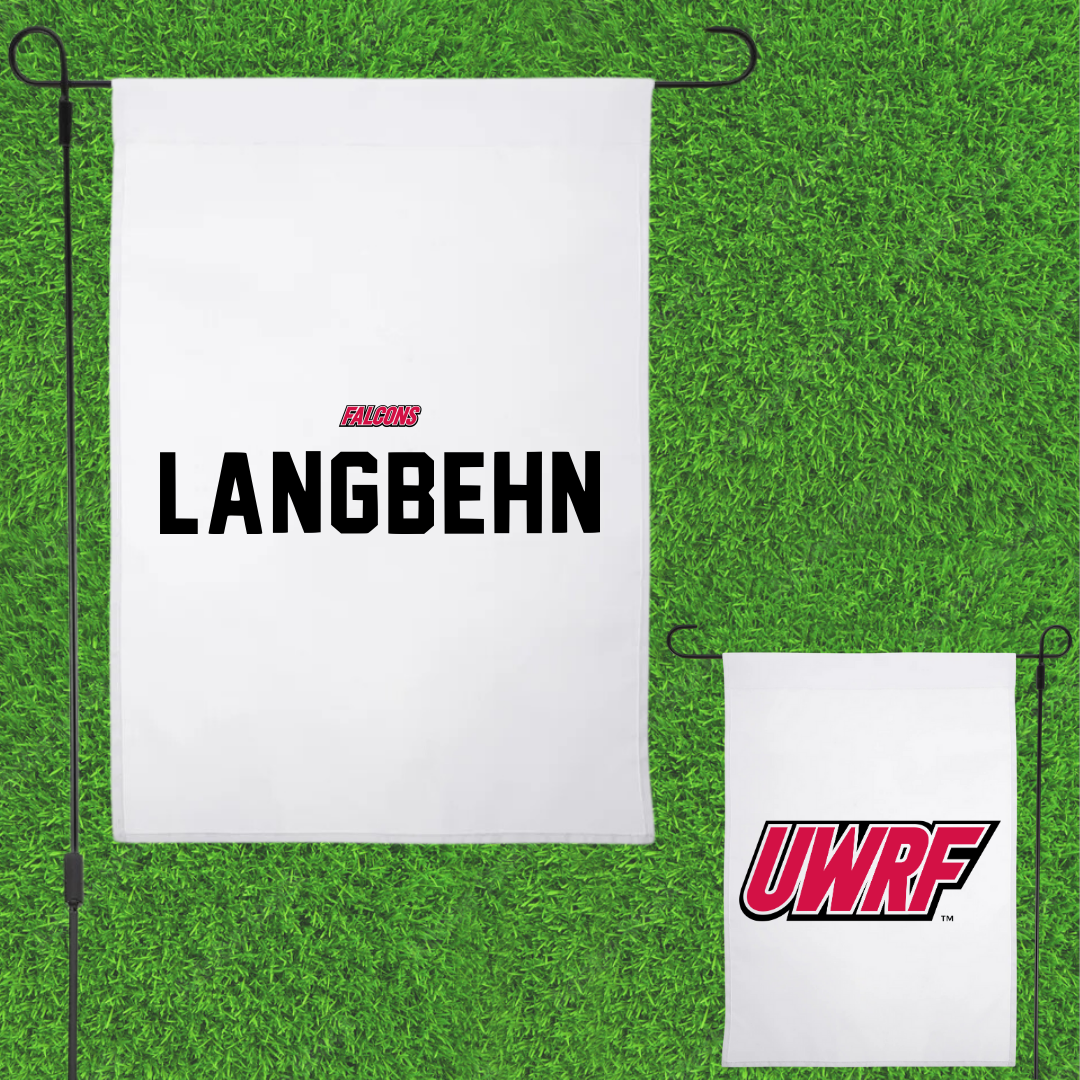 University of Wisconsin-River Falls Tennis White Garden Flag - Alicia Langbehn