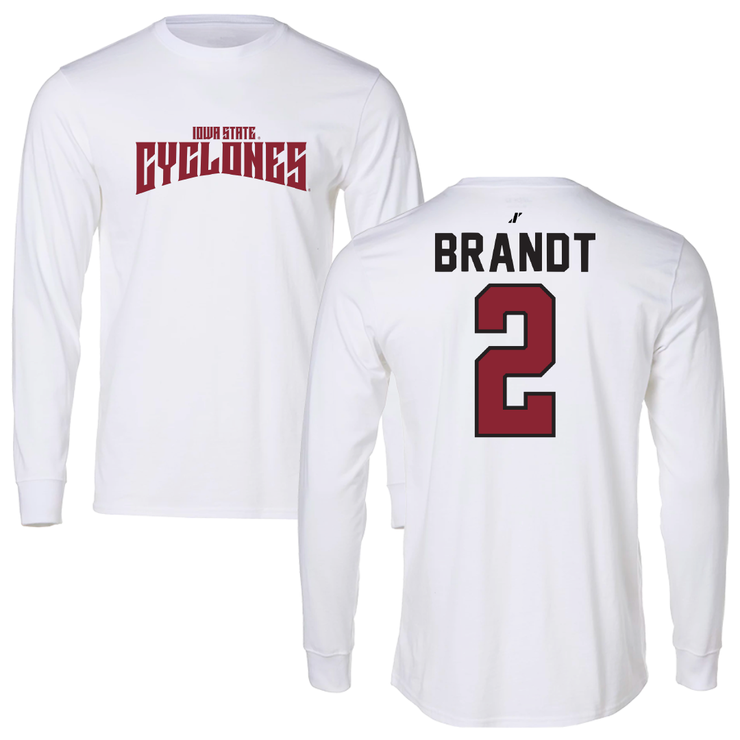 Iowa State University Volleyball White Classic Long Sleeve - #2 Morgan Brandt