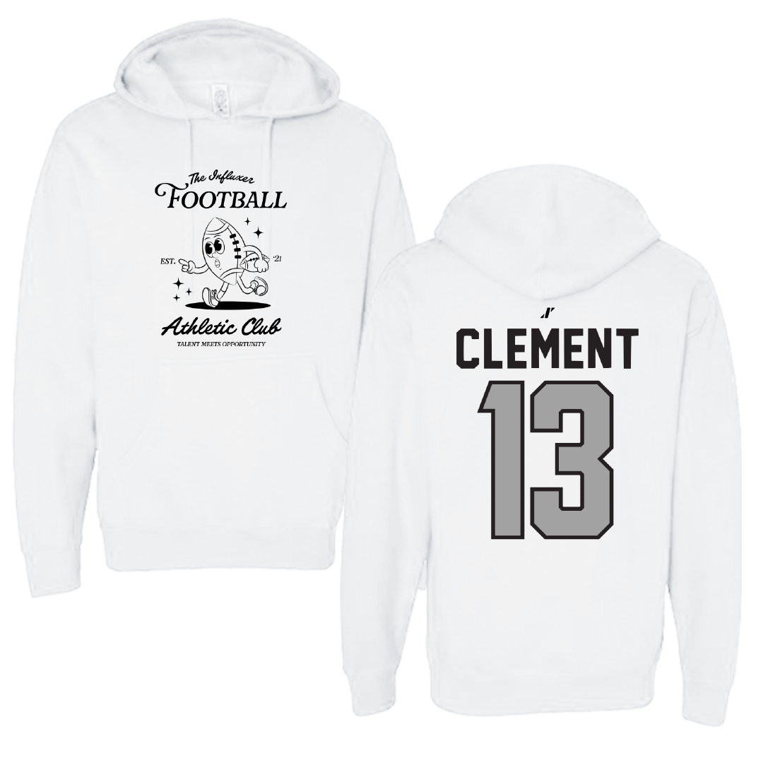 Football White Influxer Athletic Club Hoodie - #13 Zachary Clement